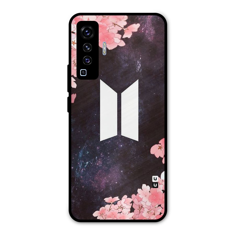 Cherry Blossom Pause Design Metal Back Case for Vivo X50