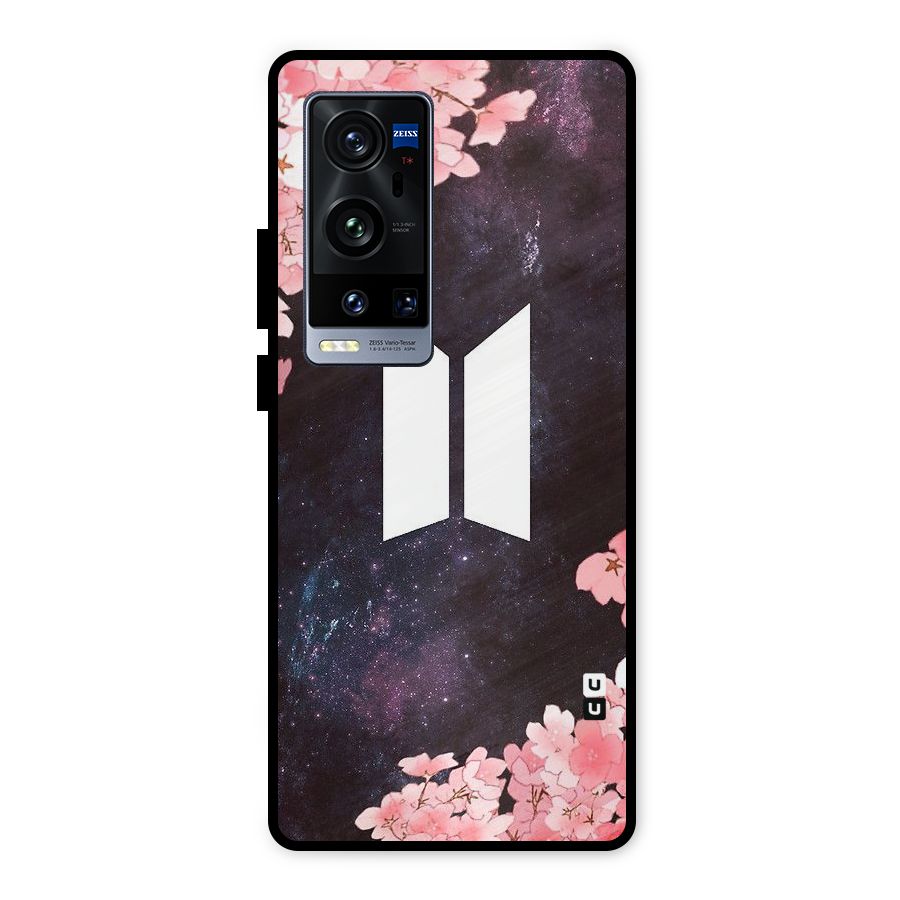 Cherry Blossom Pause Design Metal Back Case for Vivo X60 Pro Plus