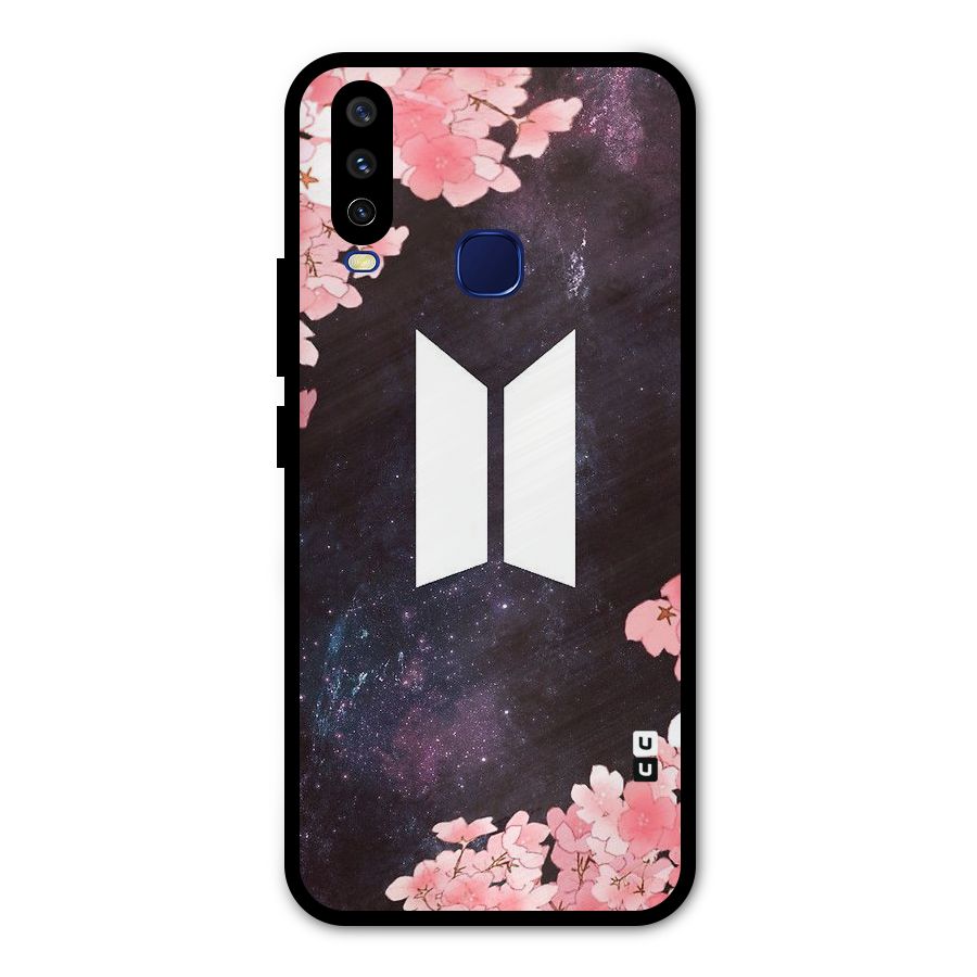 Cherry Blossom Pause Design Metal Back Case for Vivo Y15