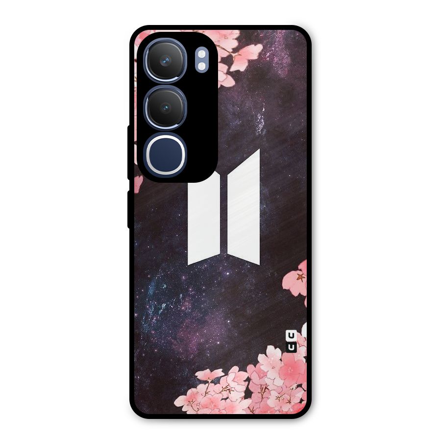 Cherry Blossom Pause Design Metal Back Case for Vivo Y29