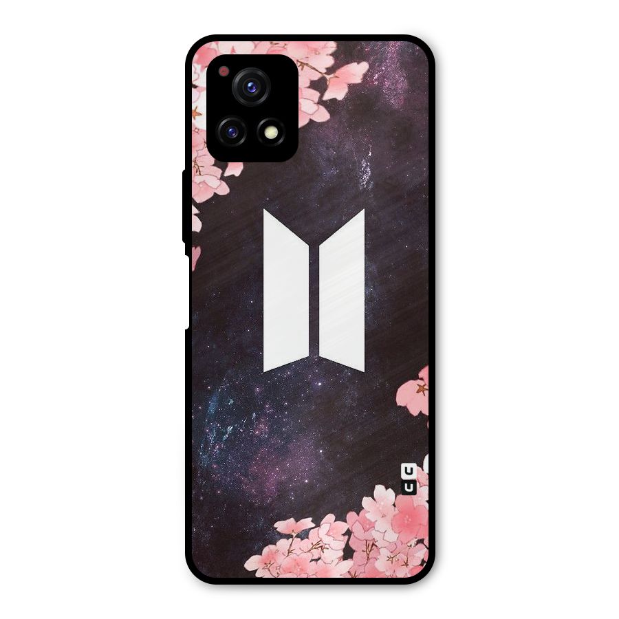 Cherry Blossom Pause Design Metal Back Case for Vivo Y72 5G