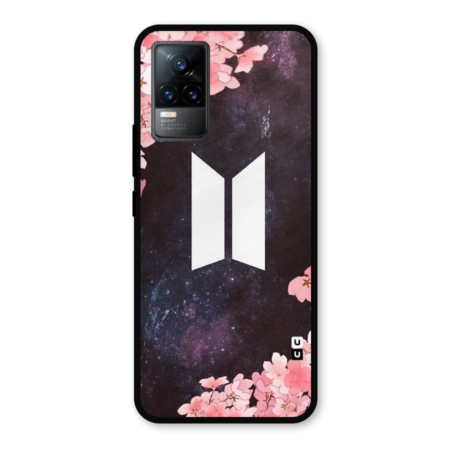 Cherry Blossom Pause Design Metal Back Case for Vivo Y73