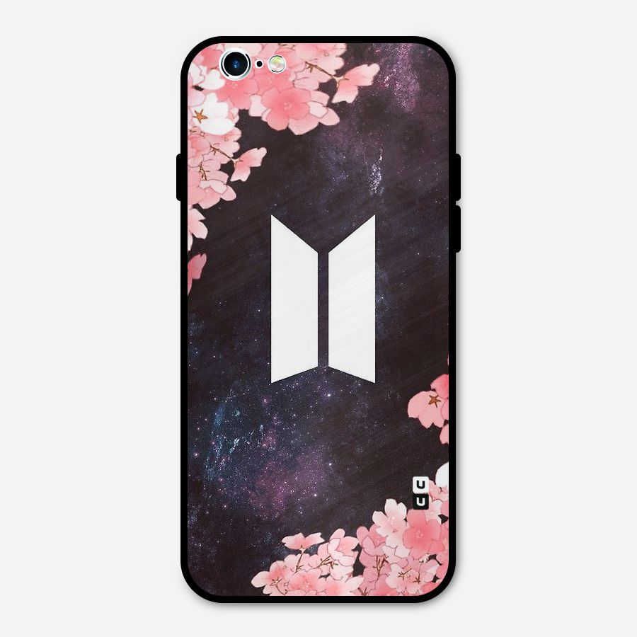 Cherry Blossom Pause Design Metal Back Case for iPhone 6 6s