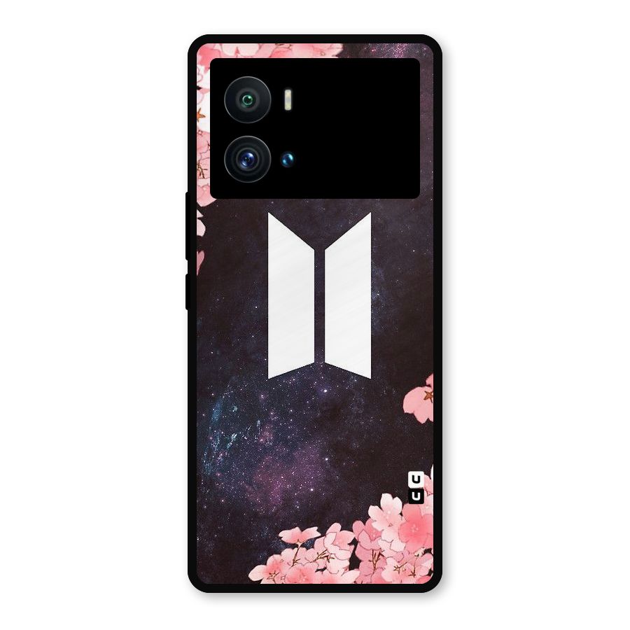 Cherry Blossom Pause Design Metal Back Case for iQOO 9 Pro