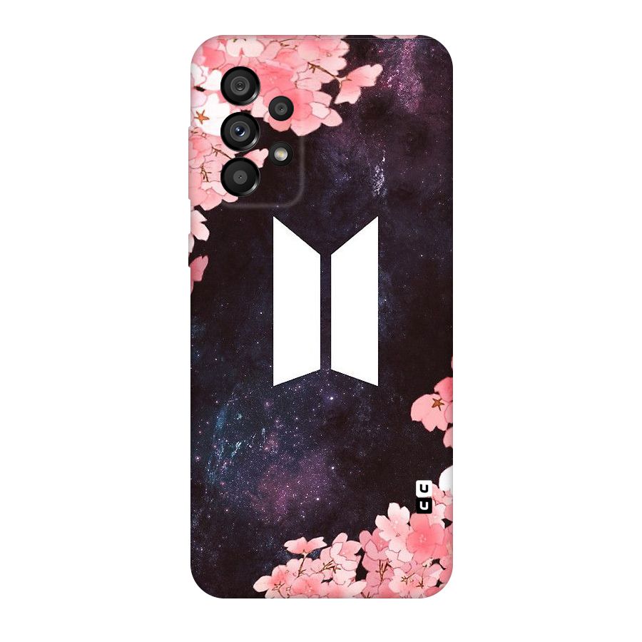 Cherry Blossom Pause Design Original Polycarbonate Back Case for Galaxy A73 5G