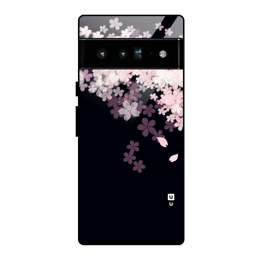 Cherry Flowers Pink Glass Back Case for Google Pixel 6 Pro