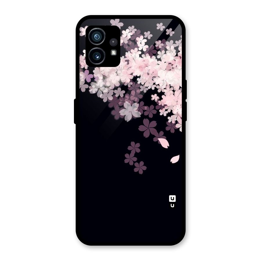Cherry Flowers Pink Glass Back Case for Nothing Phone 1