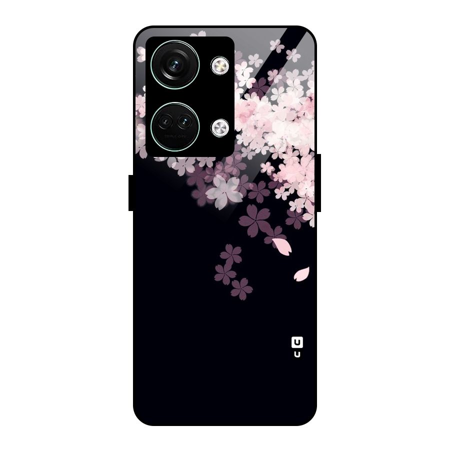 Cherry Flowers Pink Glass Back Case for Oneplus Nord 3