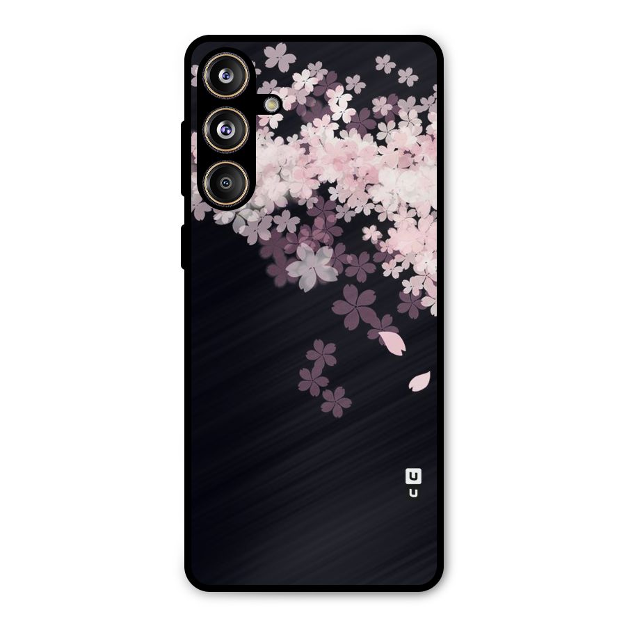 Cherry Flowers Pink Metal Back Case for Galaxy F55