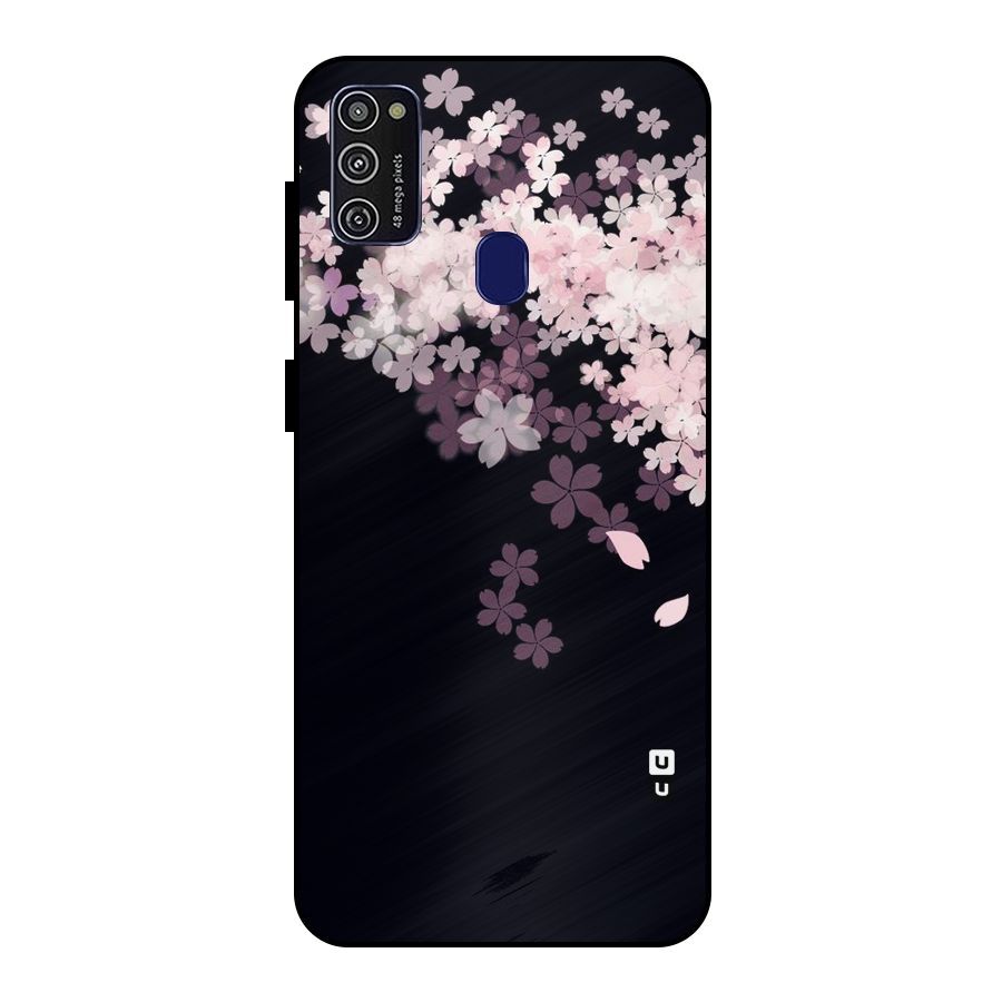 Cherry Flowers Pink Metal Back Case for Galaxy M30s