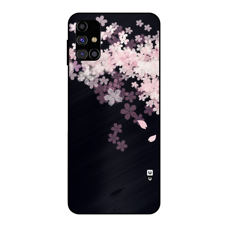 Cherry Flowers Pink Metal Back Case for Galaxy M31s
