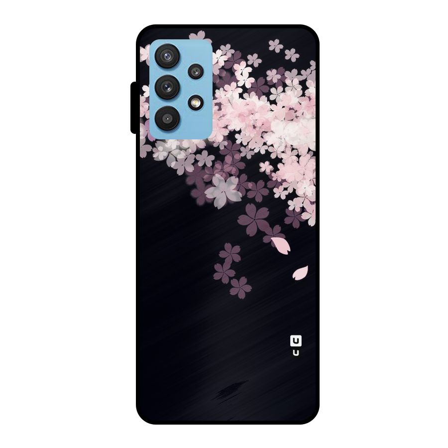 Cherry Flowers Pink Metal Back Case for Galaxy M32 5G