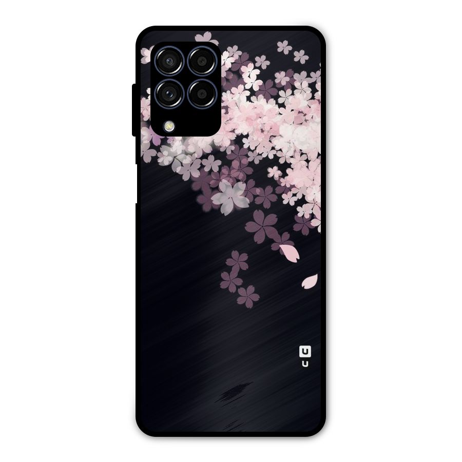Cherry Flowers Pink Metal Back Case for Galaxy M53 5G