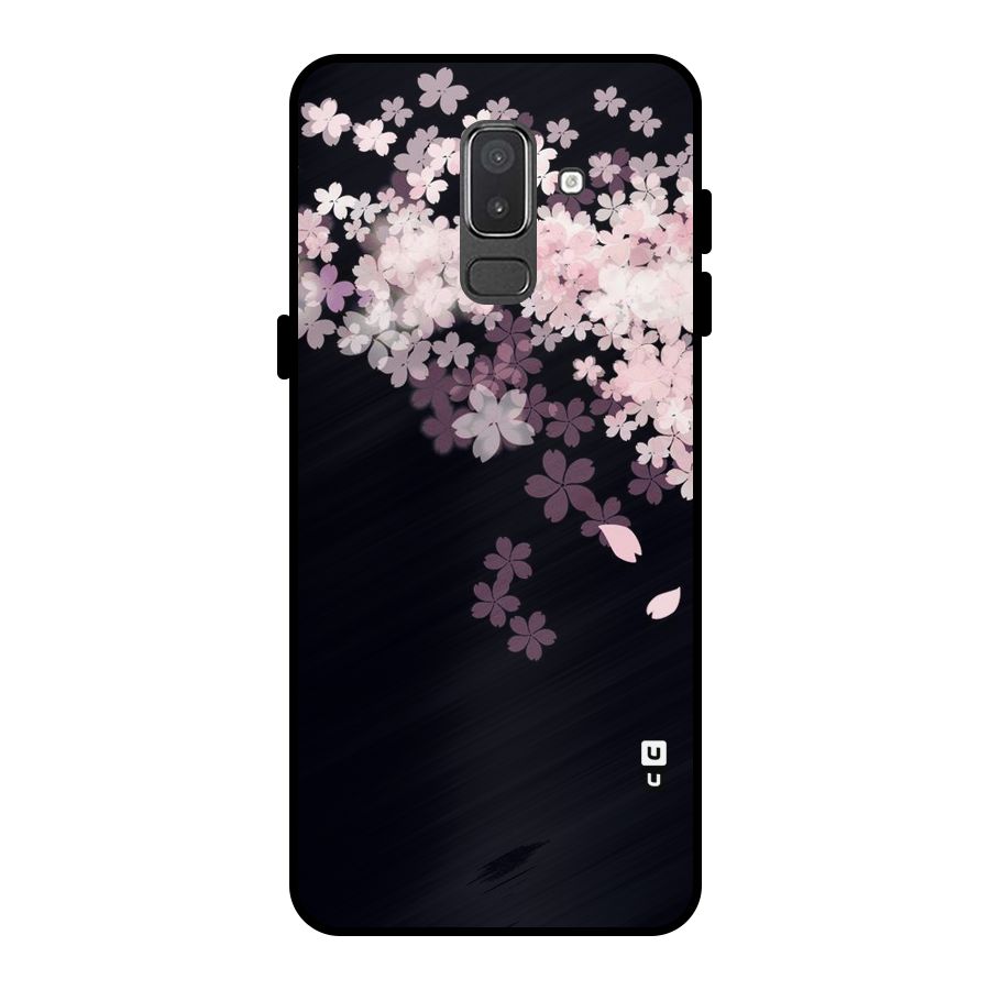 Cherry Flowers Pink Metal Back Case for Galaxy On8 (2018)