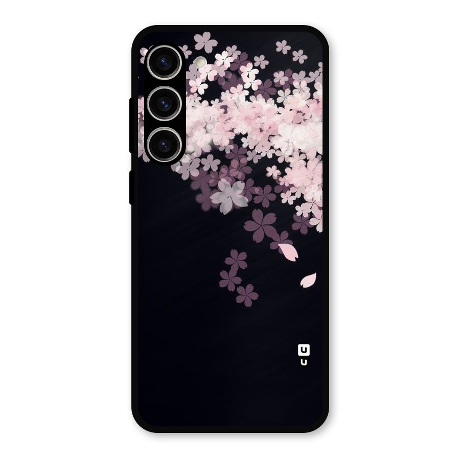 Cherry Flowers Pink Metal Back Case for Galaxy S23 Plus