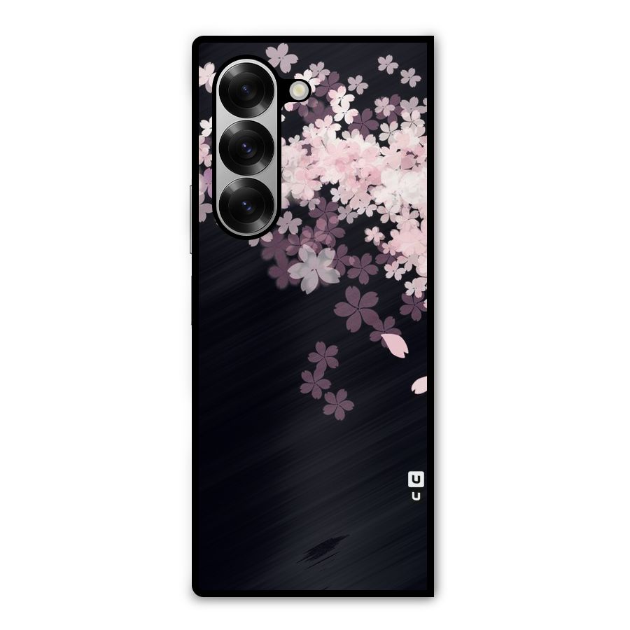 Cherry Flowers Pink Metal Back Case for Galaxy Z Fold6