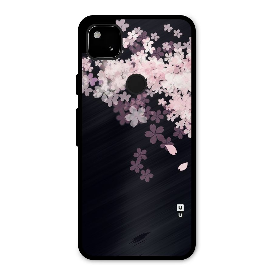Cherry Flowers Pink Metal Back Case for Google Pixel 4a