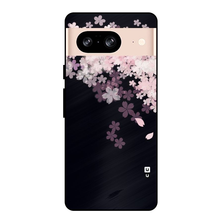 Cherry Flowers Pink Metal Back Case for Google Pixel 8