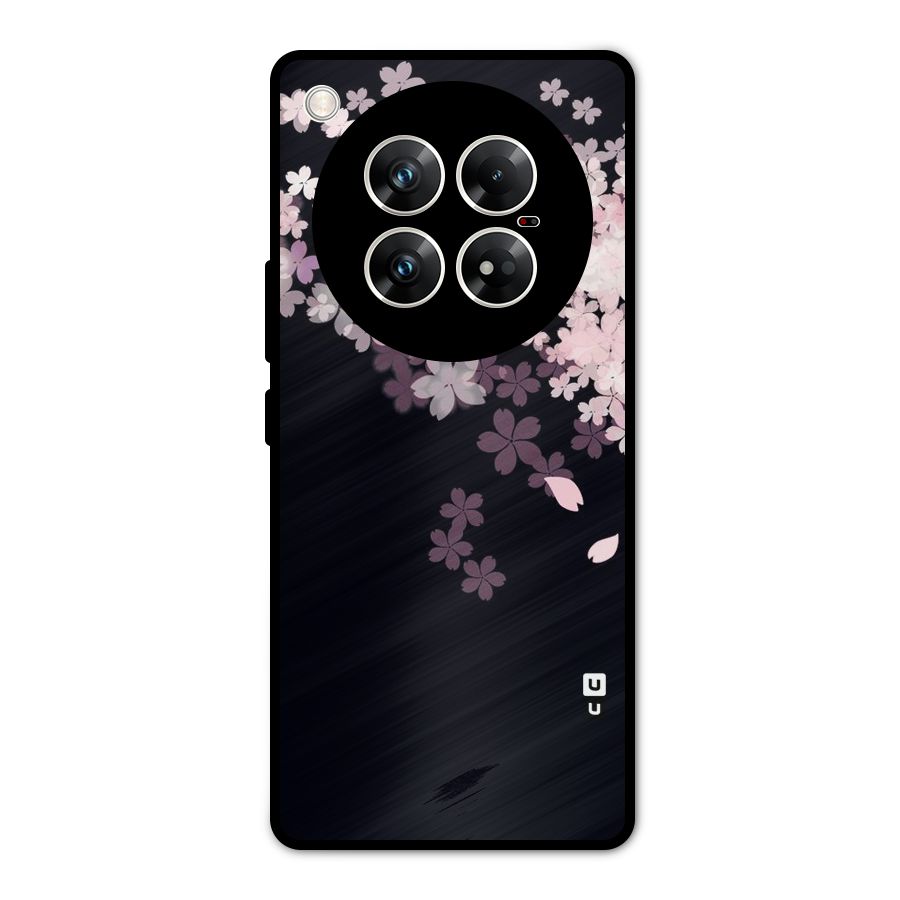 Cherry Flowers Pink Metal Back Case for Infinix Zero 40 5G