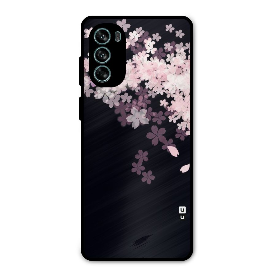 Cherry Flowers Pink Metal Back Case for Moto G62