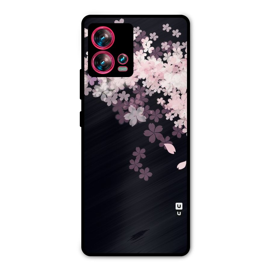 Cherry Flowers Pink Metal Back Case for Motorola Edge 30 Fusion