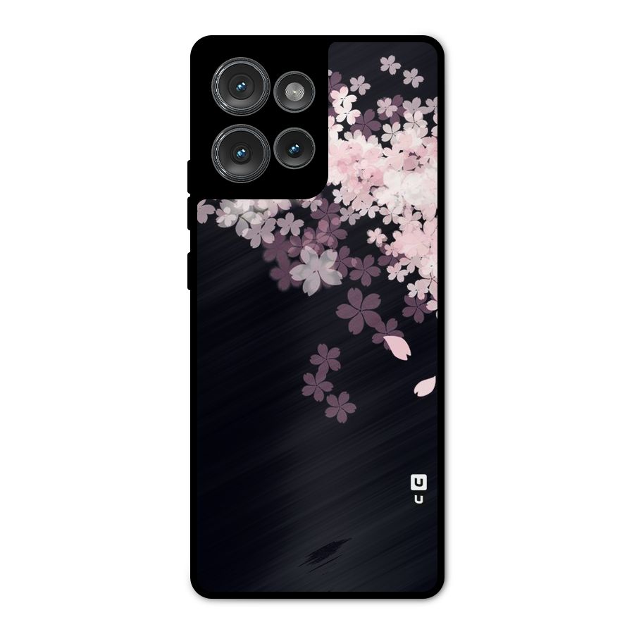 Cherry Flowers Pink Metal Back Case for Motorola Edge 50