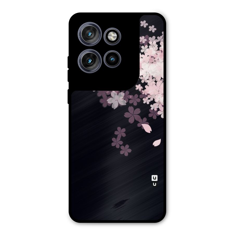 Cherry Flowers Pink Metal Back Case for Motorola Edge 50 Neo