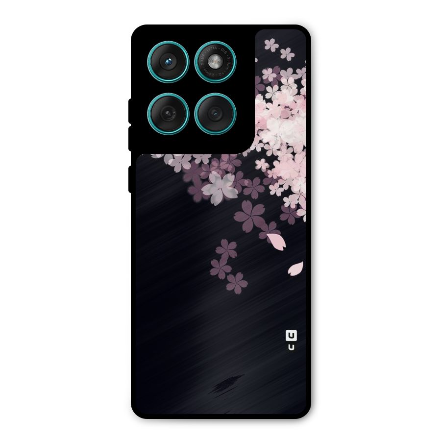 Cherry Flowers Pink Metal Back Case for Motorola Edge 60