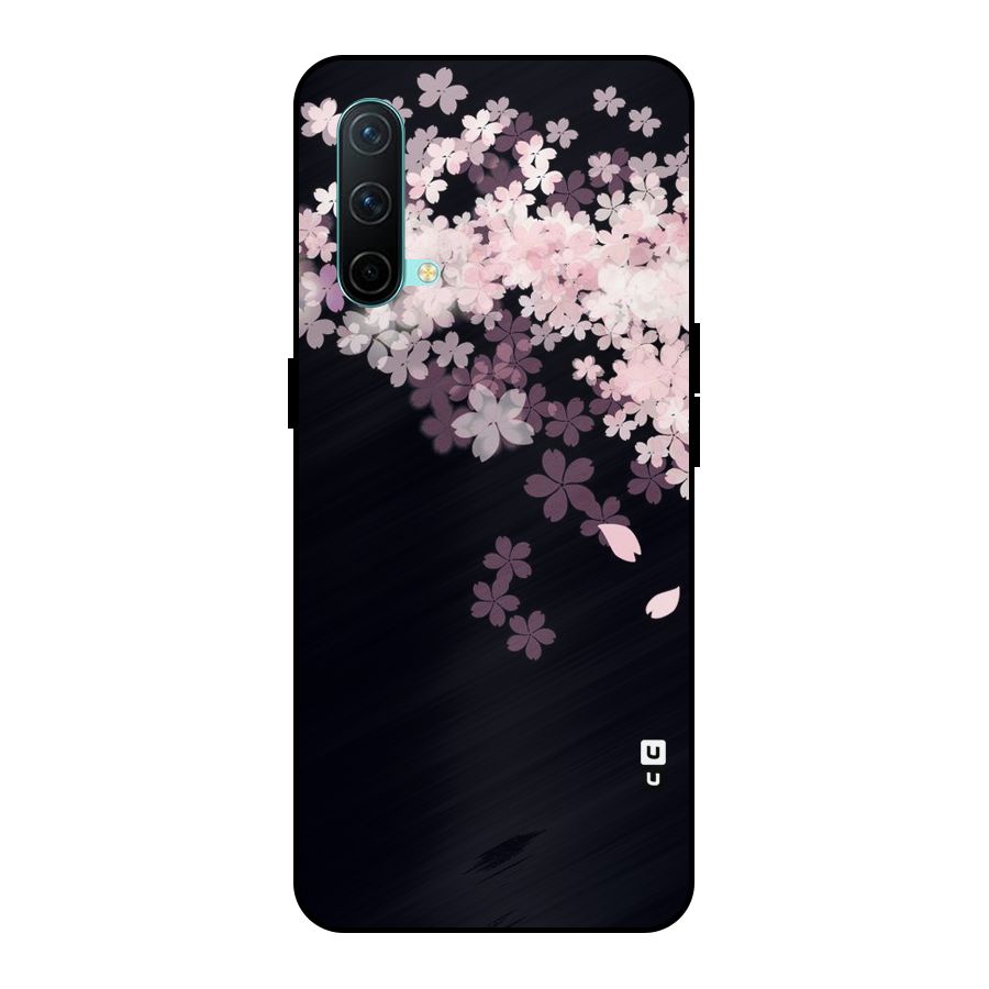 Cherry Flowers Pink Metal Back Case for OnePlus Nord CE 5G