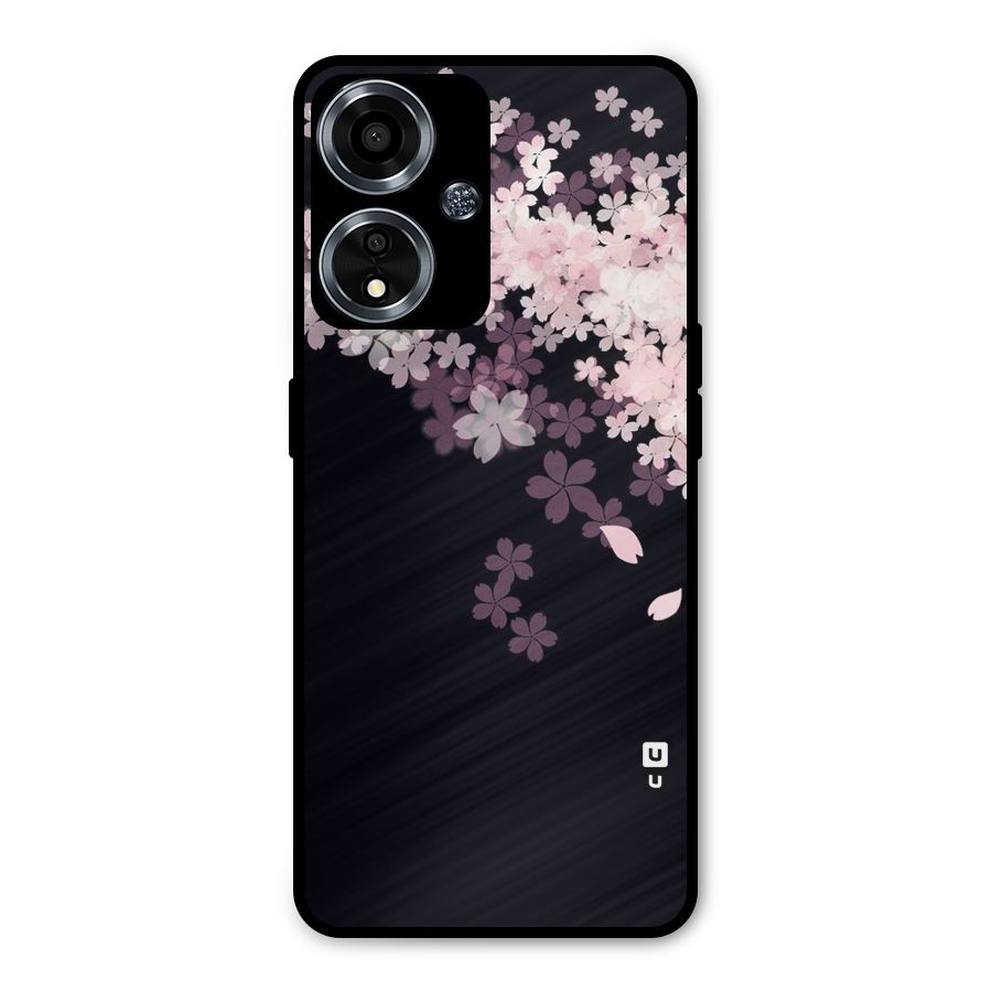 Cherry Flowers Pink Metal Back Case for Oppo A59