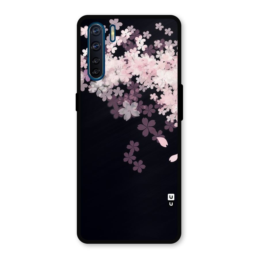 Cherry Flowers Pink Metal Back Case for Oppo F15