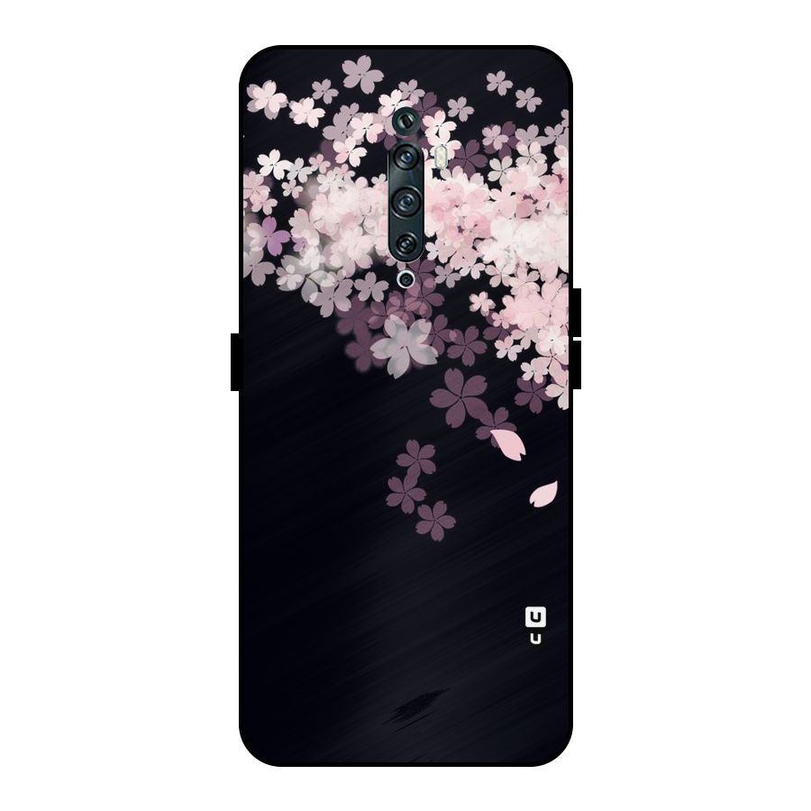 Cherry Flowers Pink Metal Back Case for Oppo Reno2 Z