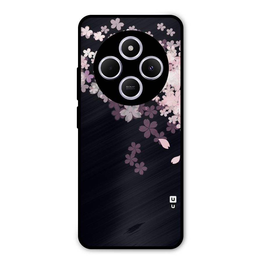 Cherry Flowers Pink Metal Back Case for Poco M7