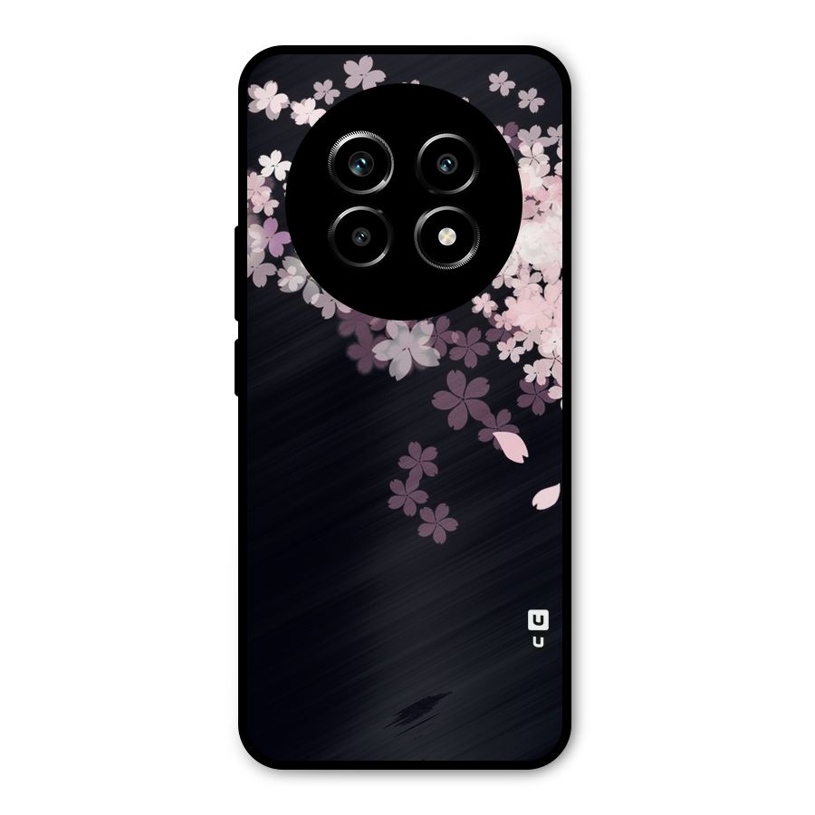 Cherry Flowers Pink Metal Back Case for Realme 13 Pro