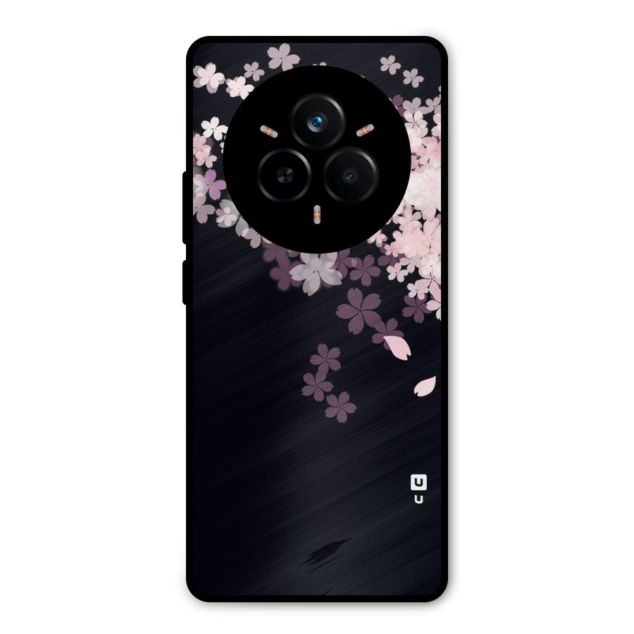 Cherry Flowers Pink Metal Back Case for Realme 14 Pro