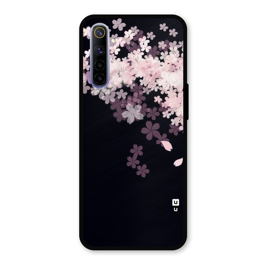 Cherry Flowers Pink Metal Back Case for Realme 6