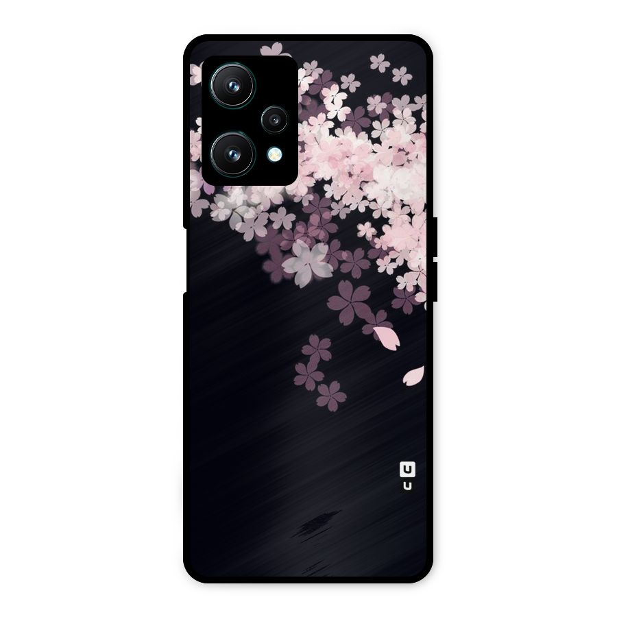 Cherry Flowers Pink Metal Back Case for Realme 9 Pro 5G