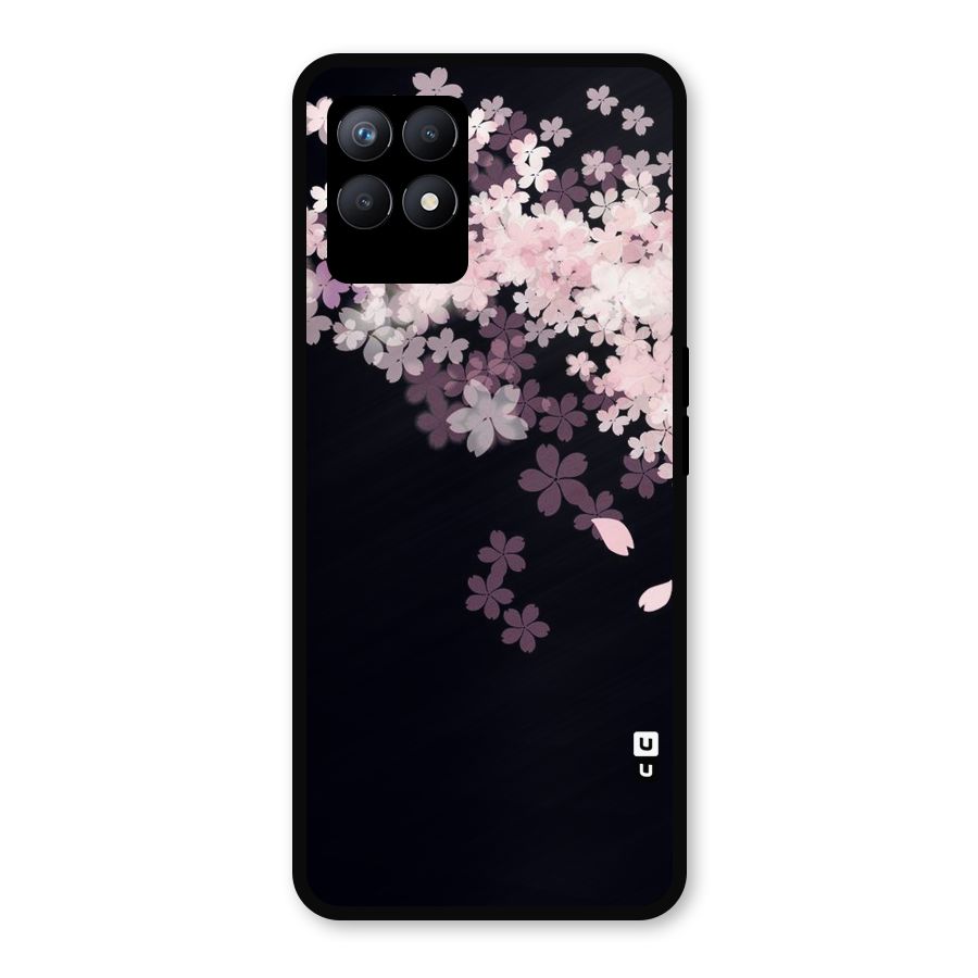 Cherry Flowers Pink Metal Back Case for Realme Narzo 50