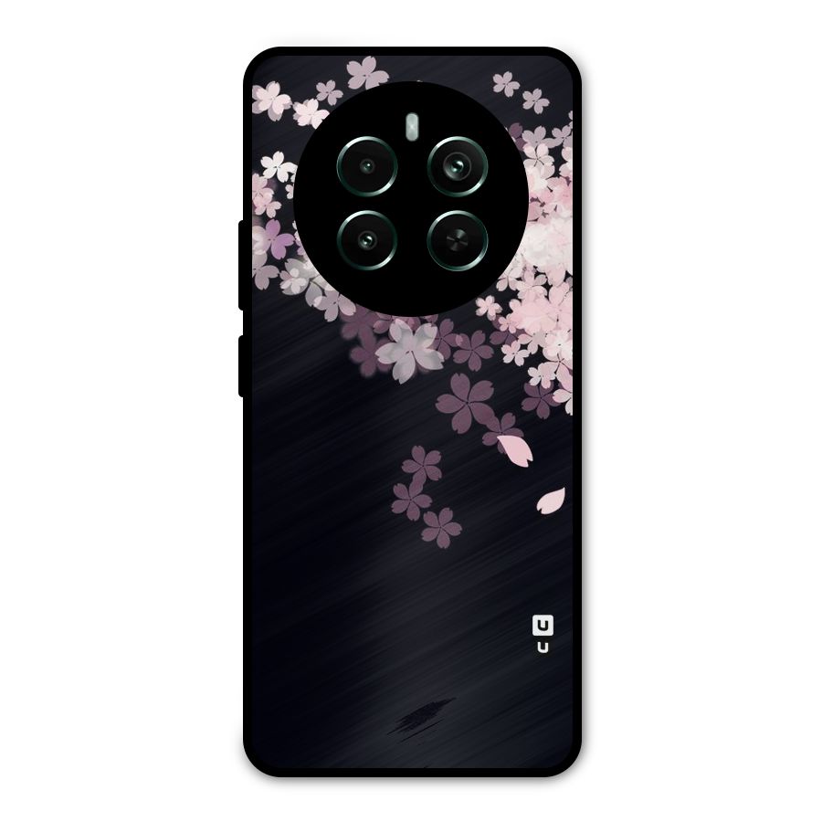 Cherry Flowers Pink Metal Back Case for Realme Narzo 70 Pro