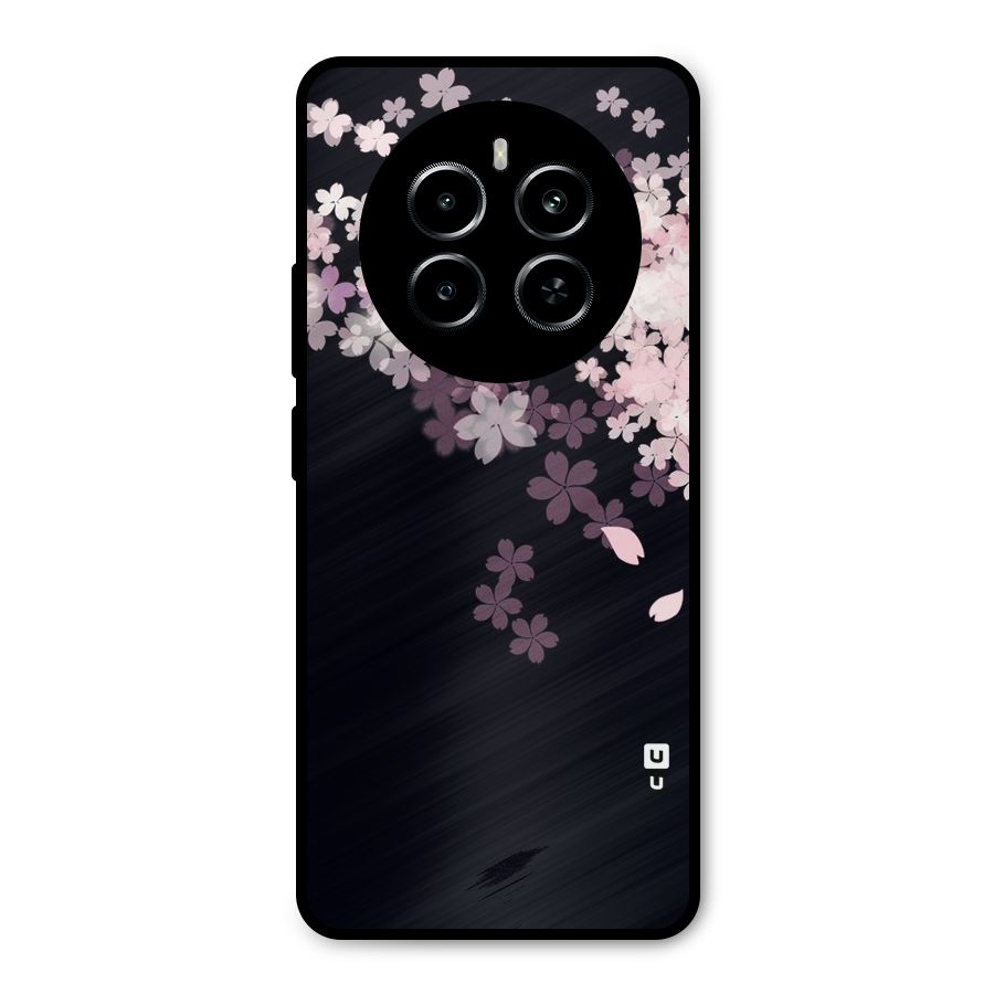 Cherry Flowers Pink Metal Back Case for Realme P1