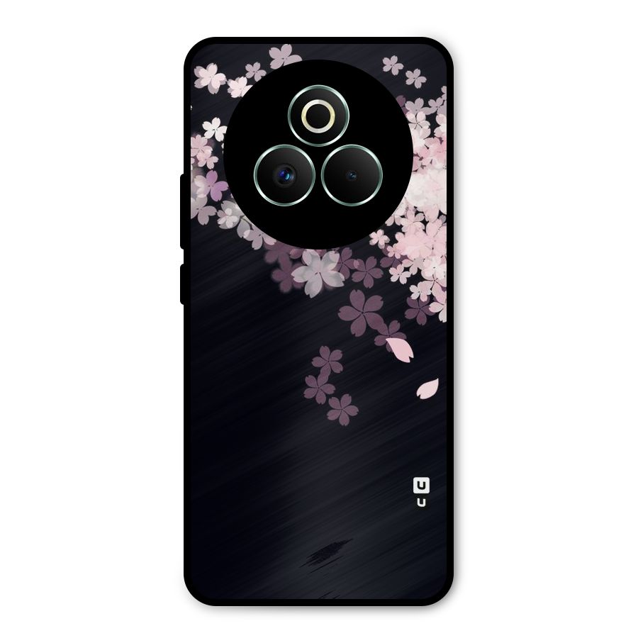 Cherry Flowers Pink Metal Back Case for Realme P3 Pro