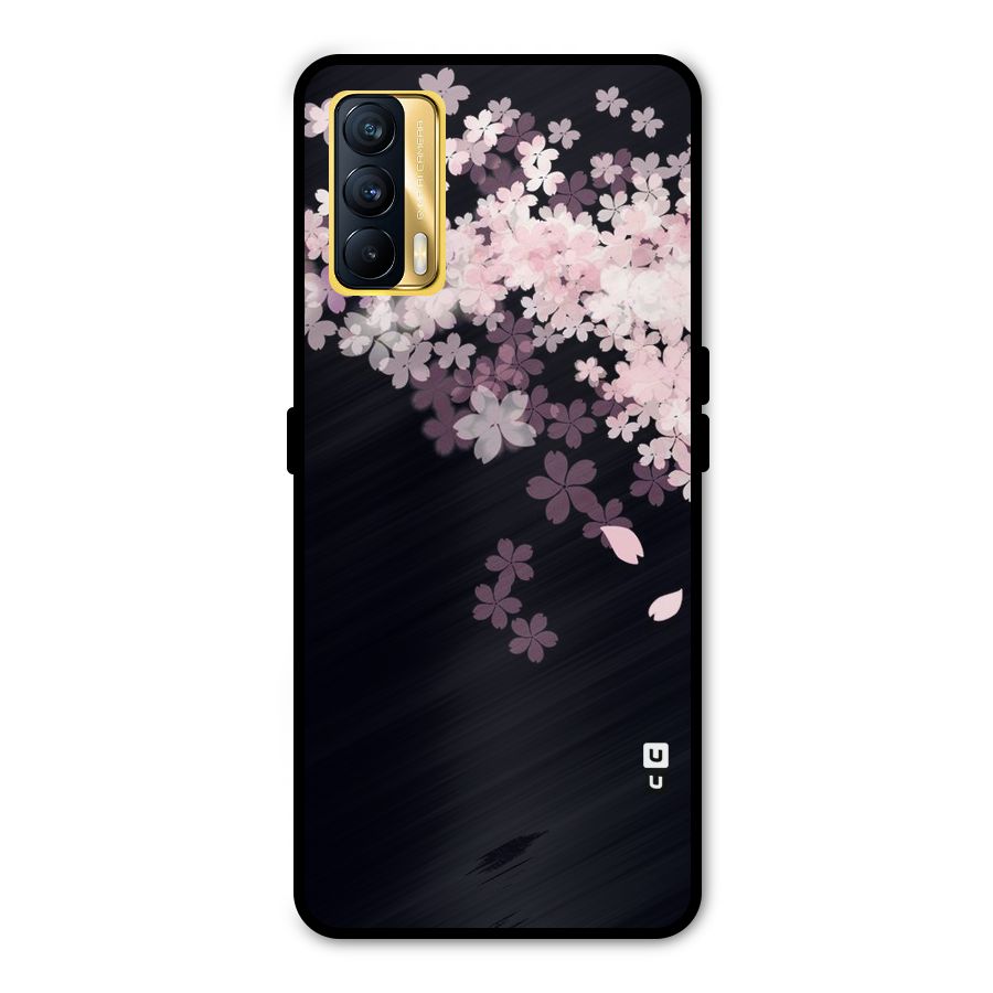 Cherry Flowers Pink Metal Back Case for Realme X7