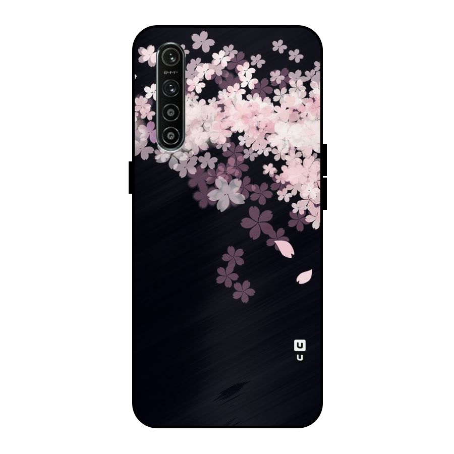 Cherry Flowers Pink Metal Back Case for Realme XT