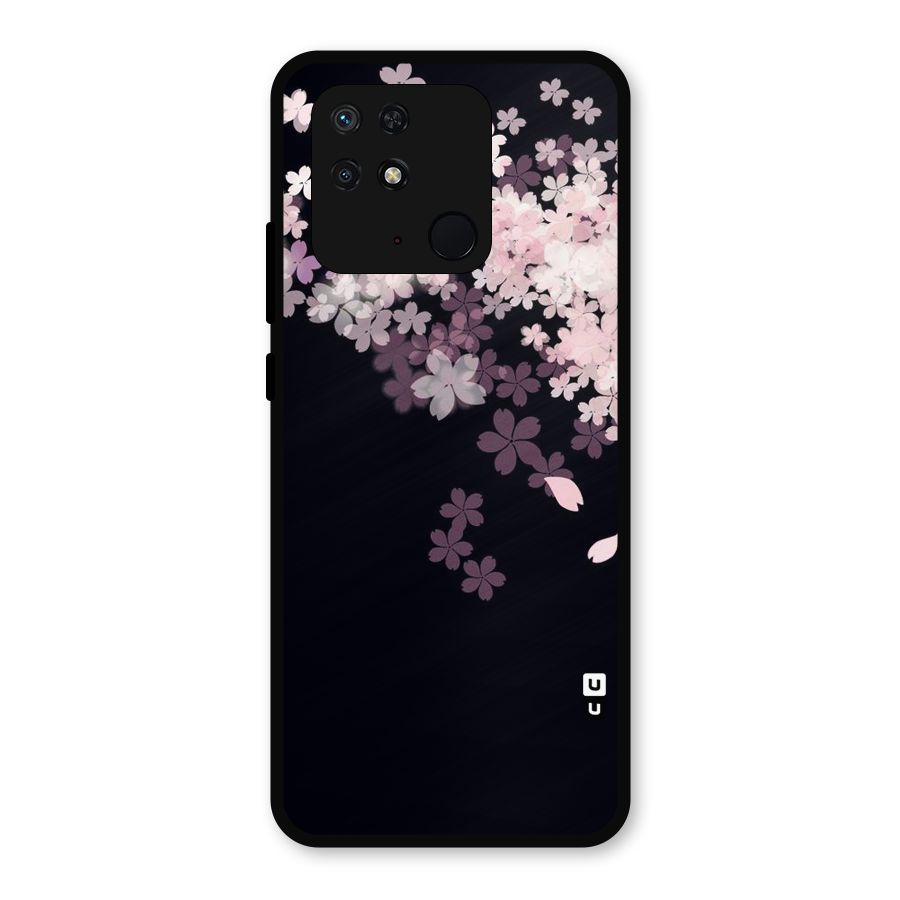 Cherry Flowers Pink Metal Back Case for Redmi 10