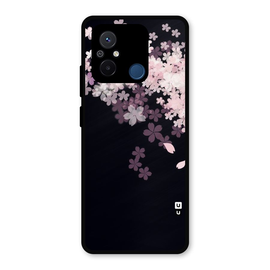 Cherry Flowers Pink Metal Back Case for Redmi 12C