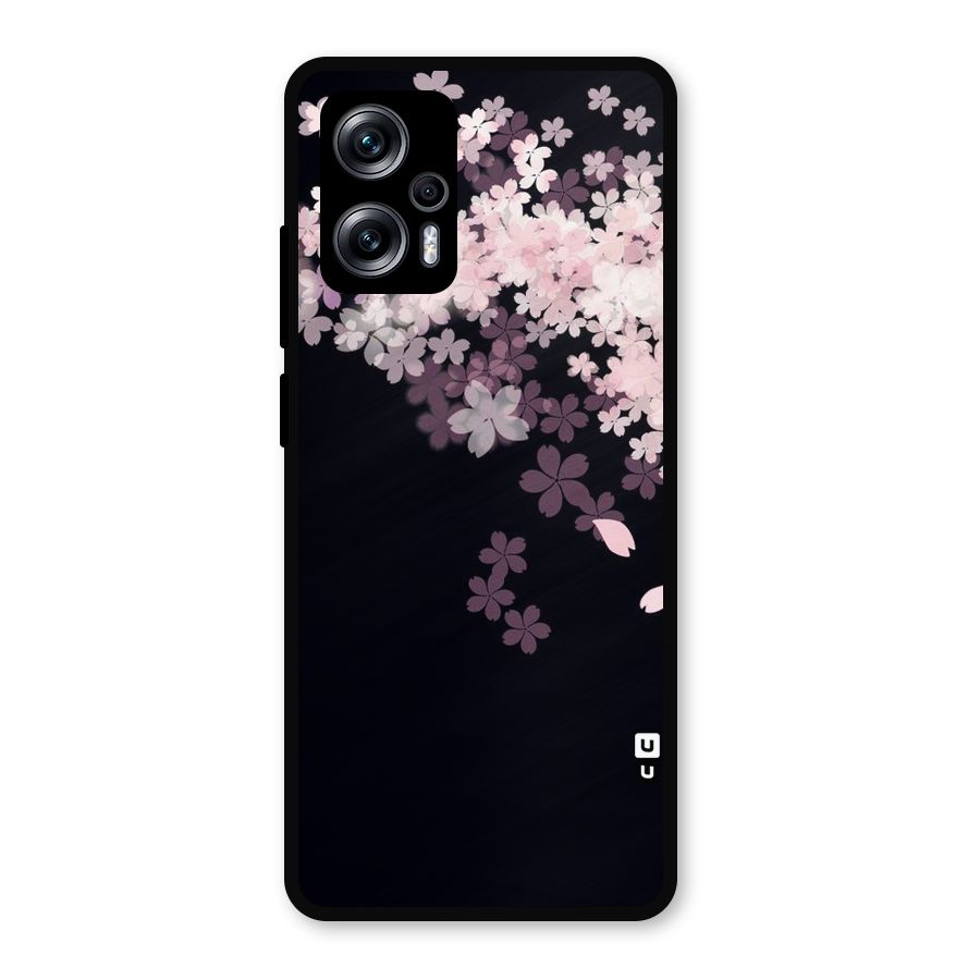 Cherry Flowers Pink Metal Back Case for Redmi K50i