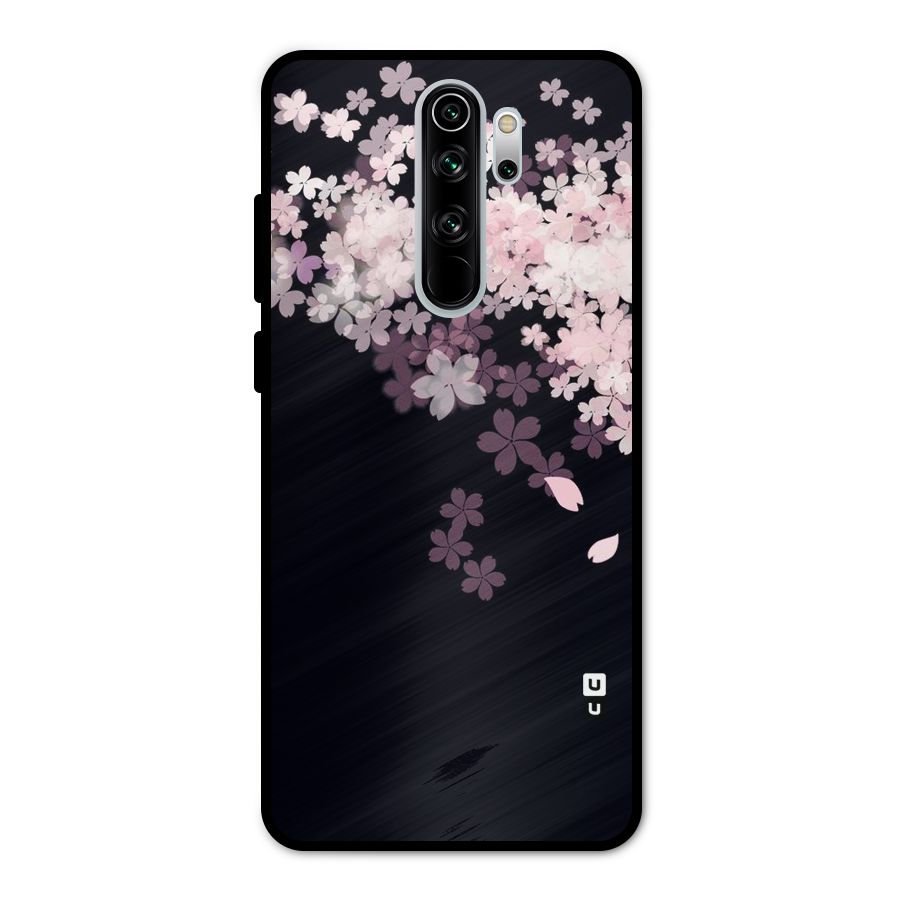 Cherry Flowers Pink Metal Back Case for Redmi Note 8 Pro