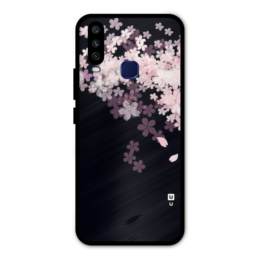 Cherry Flowers Pink Metal Back Case for Vivo V17