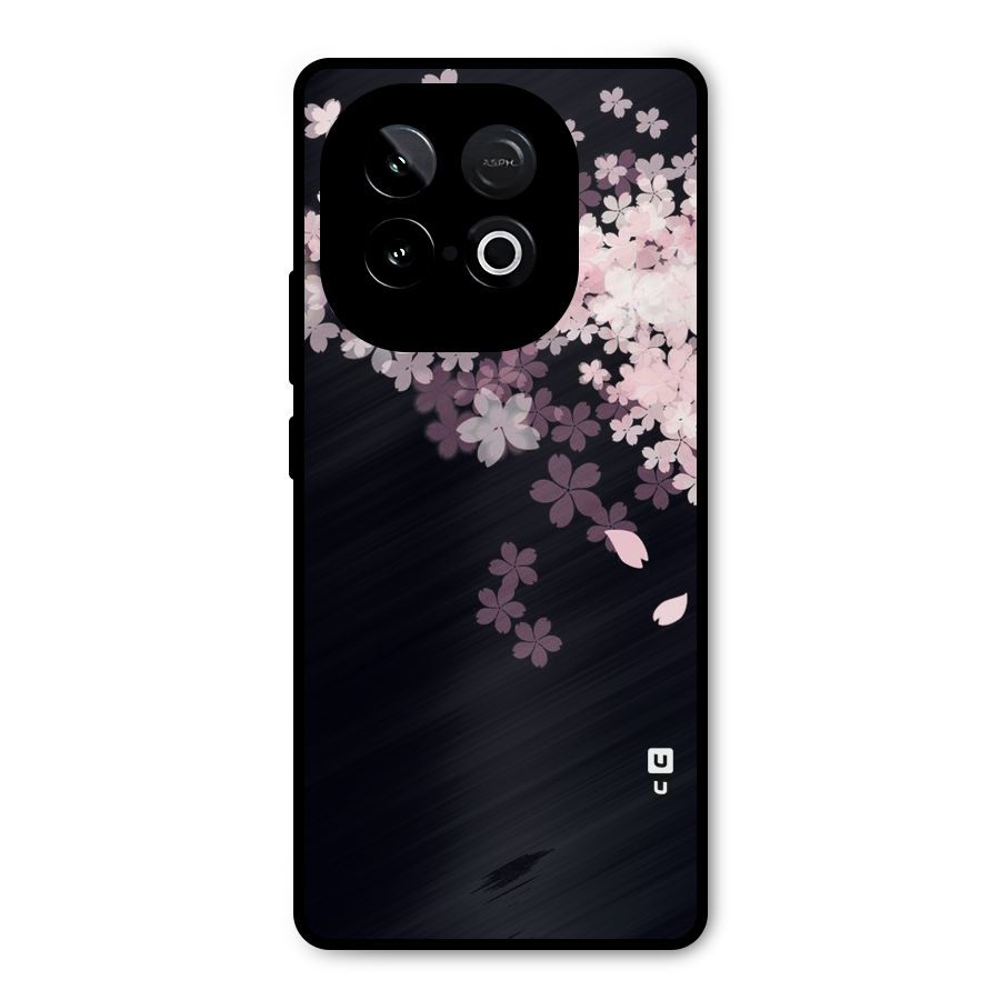 Cherry Flowers Pink Metal Back Case for iQOO Neo 10