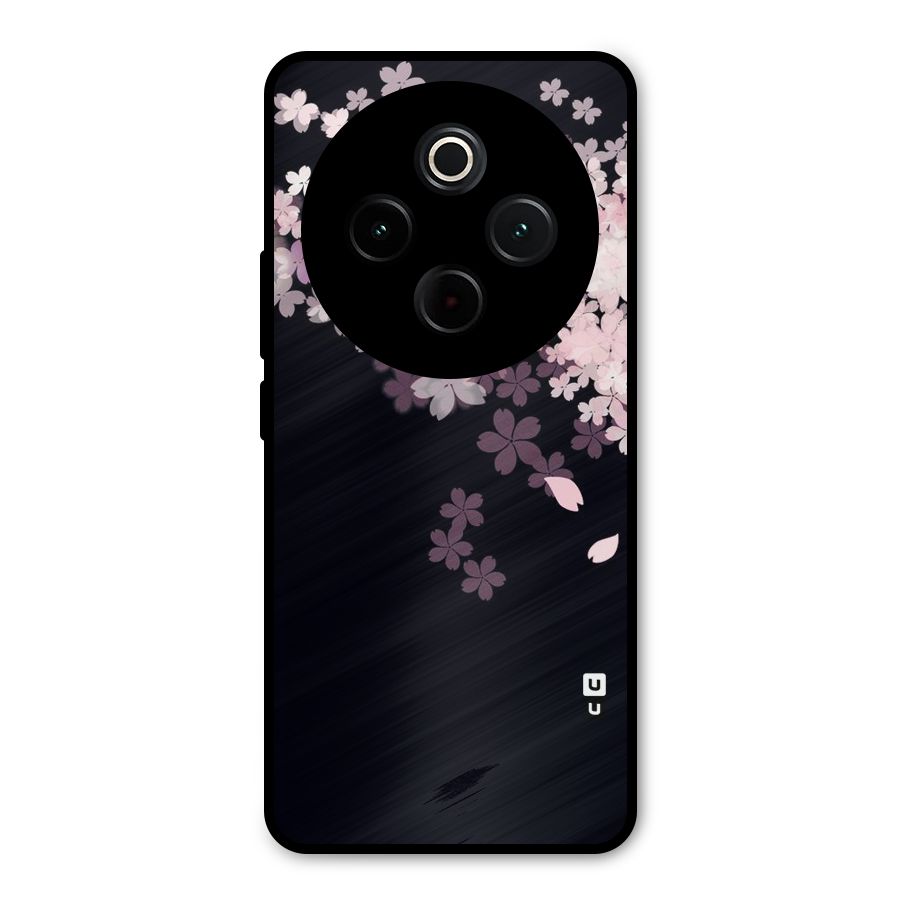 Cherry Flowers Pink Metal Back Case for iQOO Z10